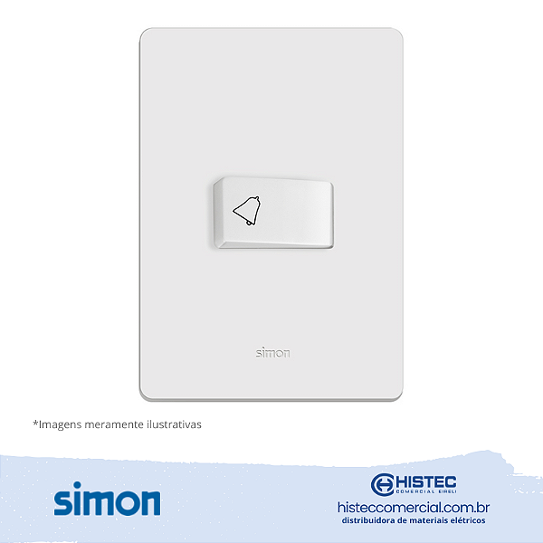 CONJUNTO PULSADOR CAMPAINHA 10A 250V BRANCA SIMON 20.939-30