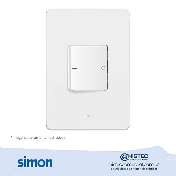 CONJUNTO INTERRUPTOR BIPOLAR DUPLO 25A 250V BRANCA SIMON 20.941-30