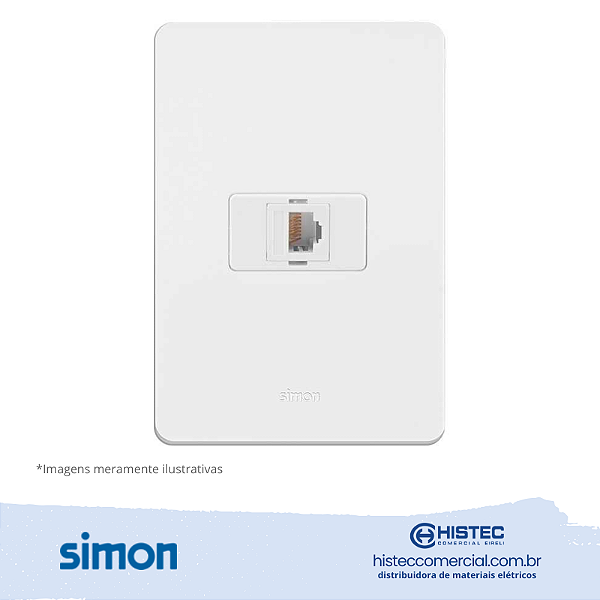 CONJUNTO TOMADA RJ45 CAT5E BRANCA SIMON 20.961-30