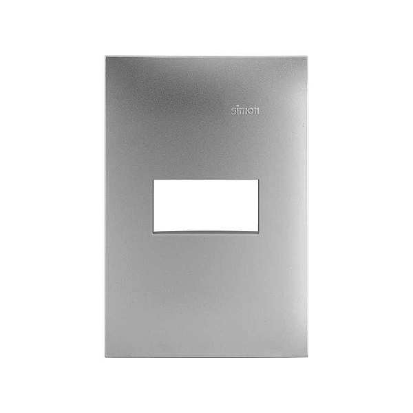 PLACA 4x2 1P HORIZONTAL ALUMINIO SIMON 35.611-34