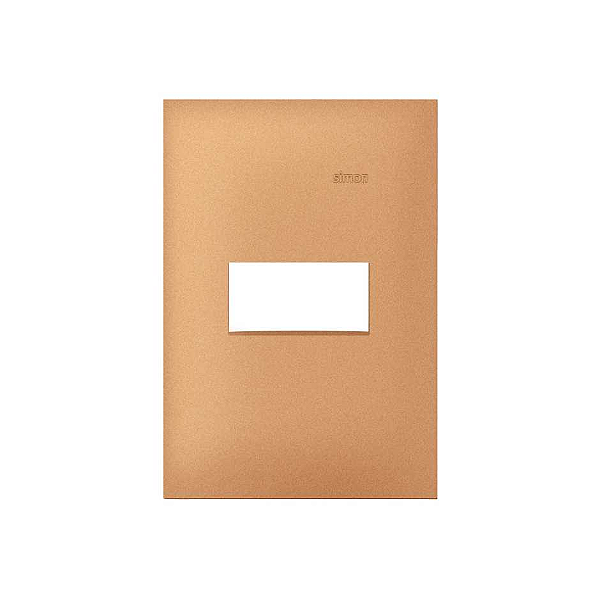 PLACA 4x2 1P HORIZONTAL ROSE GOLD SIMON 35.611-43