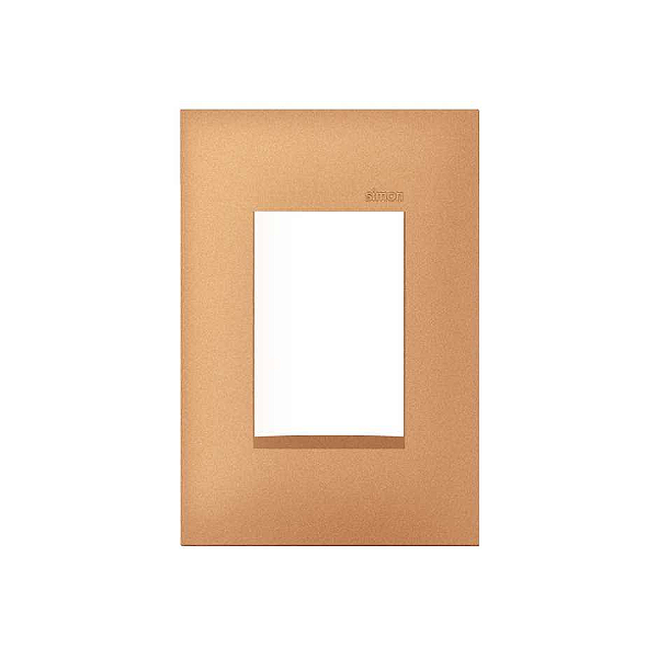 PLACA 4x2 3P HORIZONTAL ROSE GOLD SIMON 35.613-43