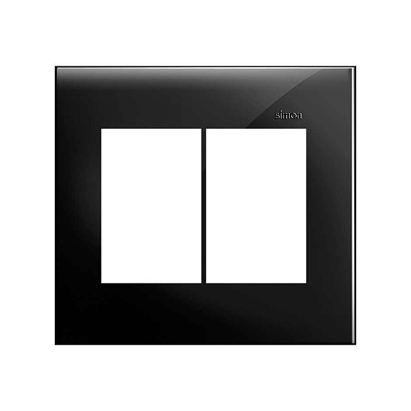 PLACA 4x4 6P HORIZONTAL PRETO SIMON 35.613-59