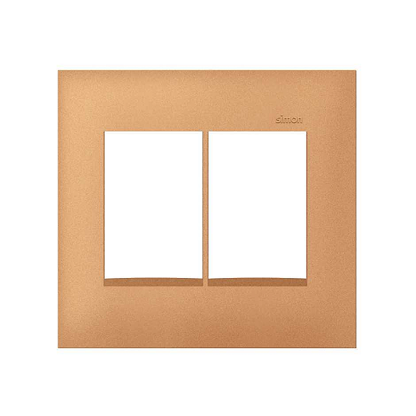 PLACA 4x4 6P HORIZONTAL ROSE GOLD SIMON 35.613-63