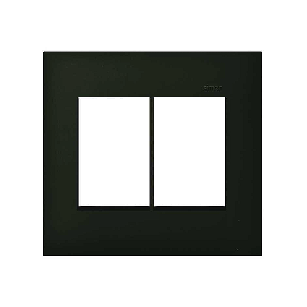PLACA 4x4 6P HORIZONTAL PRETO FOSCO SIMON 35.613-64