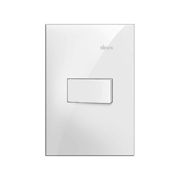 CONJUNTO INTERRUPTOR SIMPLES HORIZONTAL 4x2 10A 250V BRANCA SIMON 35.931-30