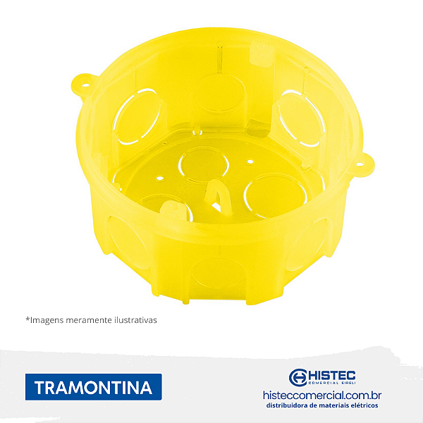 CAIXA EMBUTIR 4X4 OCTOGONAL AMARELA TRAMONTINA