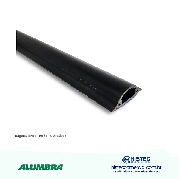 CANALETA PISO PVC PT ADESIVADO SEM DIVISÓRIA 23x8x2000MM ALUMBRA 6269