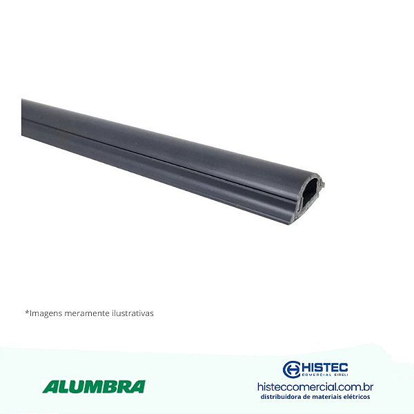 CANALETA PISO PVC PT ADESIVADO SEM DIVISÓRIA 45x15x2000MM ALUMBRA 6273