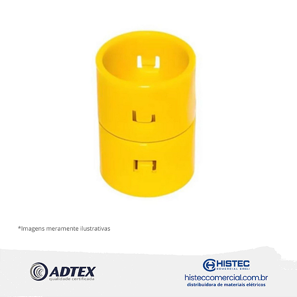 LUVA DE PRESSÃO DE PVC DN 25MM AMARELO ADTEX