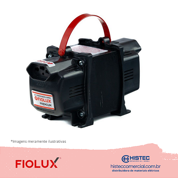 AUTO TRANSFORMADOR  500VA 10A BIVOLT PREMIUM 3P FIOLUX 10103019111