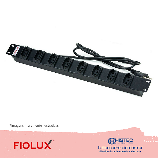 FILTRO LINHA PROTECTOR COM 8 TOMADAS PT FLOWPACK FIOLUX
