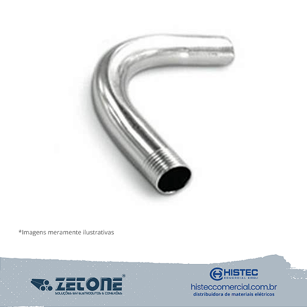 CURVA GALVANIZADA ELETROLÍTICA 90º 1" ZETONE