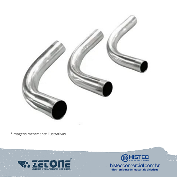 CURVA GALVANIZADA A FOGO 90º 1" ZETONE (1 UNIDADE)
