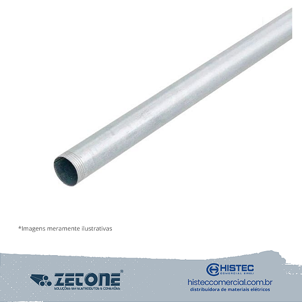 ELETRODUTO GALVANIZADA A FOGO 3/4" COM PAREDE 0,75 ZETONE