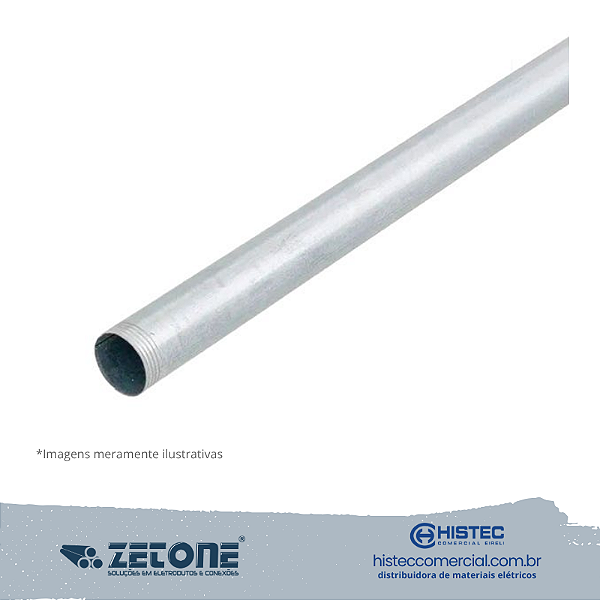 ELETRODUTO GALVANIZADA A FOGO 1 1/4" COM PAREDE 0,75 ZETONE
