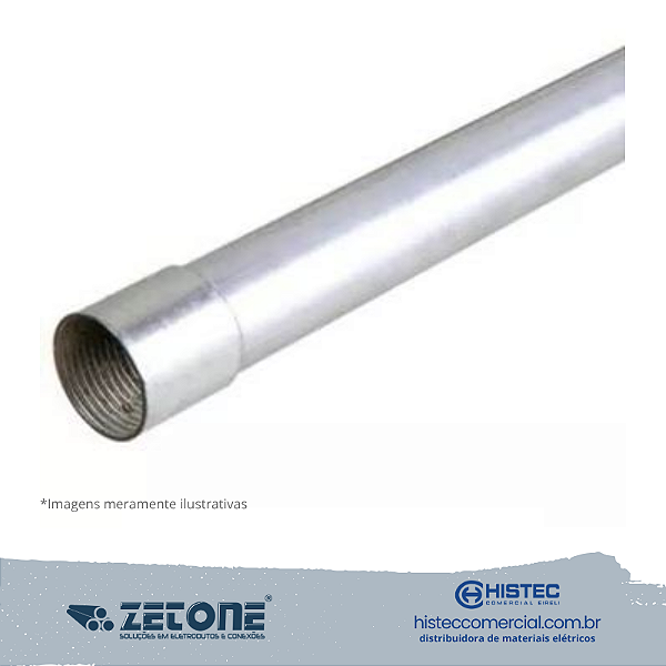 ELETRODUTO GALVANIZADA A FOGO 1 1/2" COM PAREDE 0,75 ZETONE