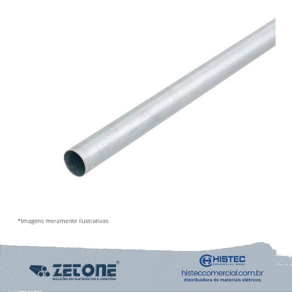 ELETRODUTO GALVANIZADO ELETROLÍTICO LEVE 1/2" ZETONE
