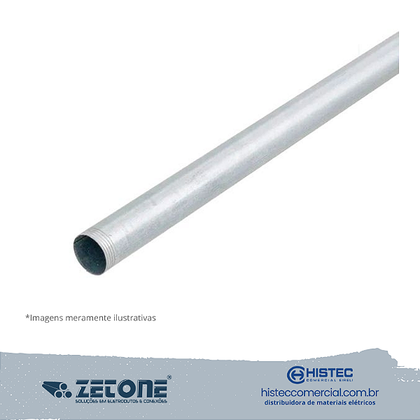 ELETRODUTO GALVANIZADO ELETROLÍTICO LEVE 3/4" ZETONE
