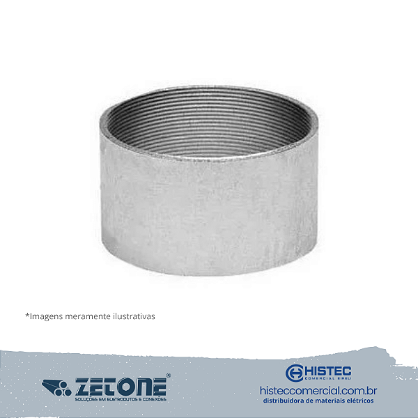 LUVA GALVANIZADO ELETROLÍTICA 1 1/2" ZETONE