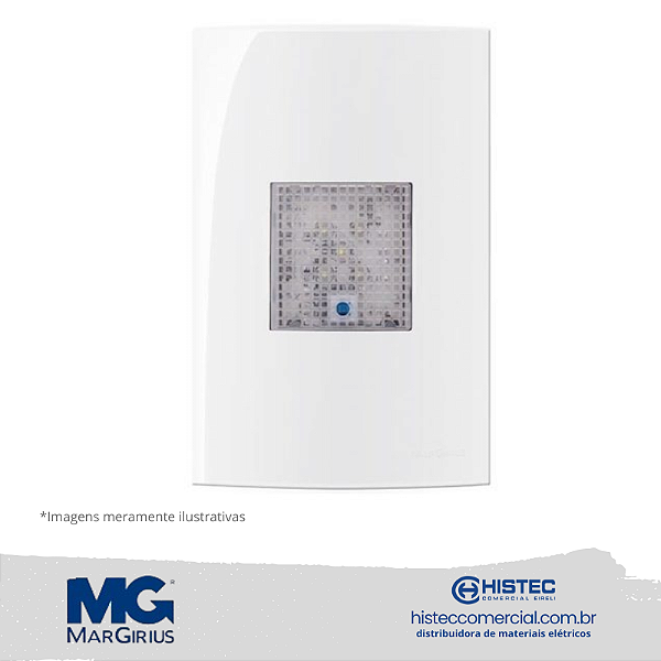 CONJUNTO LUZ EMERGÊNCIA 5 LEDS MARGIRIUS SLEEK BR 15757