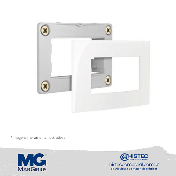PLACA 1 POSTO COM SUPORTE PARA MÓVEL MARGIRIUS SLEEK BR 15787