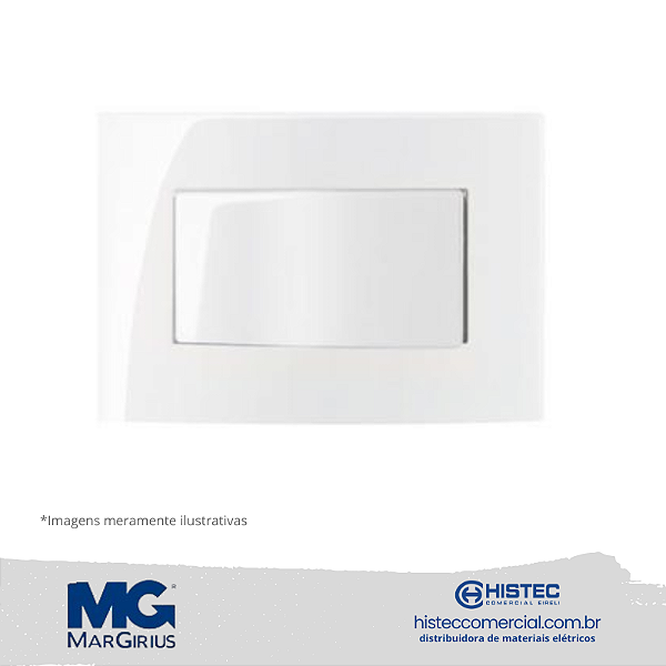 CONJUNTO INTERRUPTOR SIMPLES 10A 250V PARA MOVEIS MARGIRIUS SLEEK BR 15795