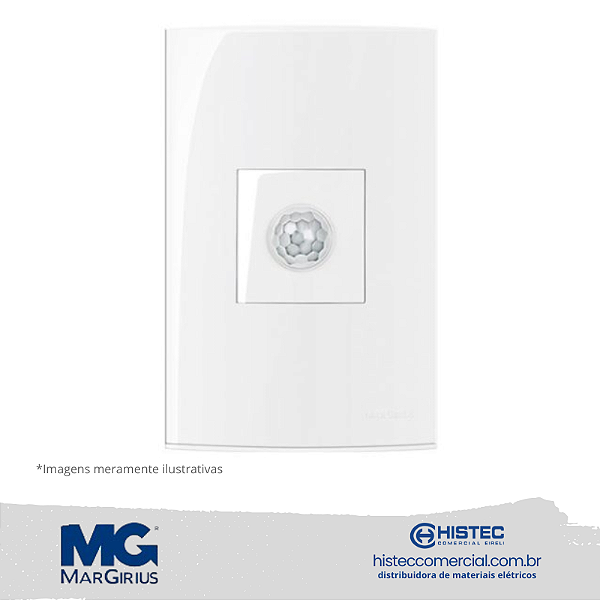 CONJUNTO SENSOR DE PRESENÇA BIVOLT MARGIRIUS SLEEK BR 15829