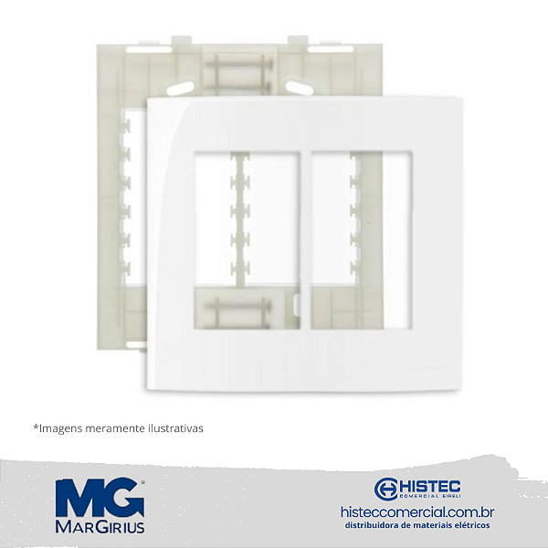 PLACA 4x4 6 POSTOS COM SUPORTE MARGIRIUS SLEEK BR 16018