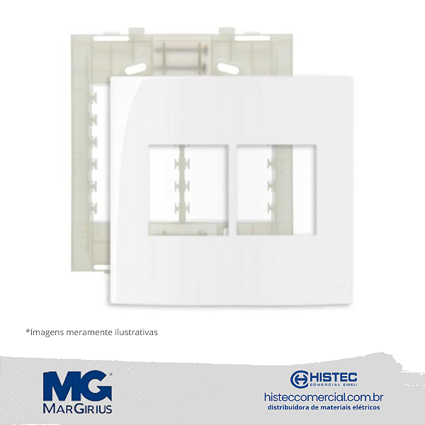 PLACA 4x4 4 POSTOS COM SUPORTE MARGIRIUS SLEEK BR 16020