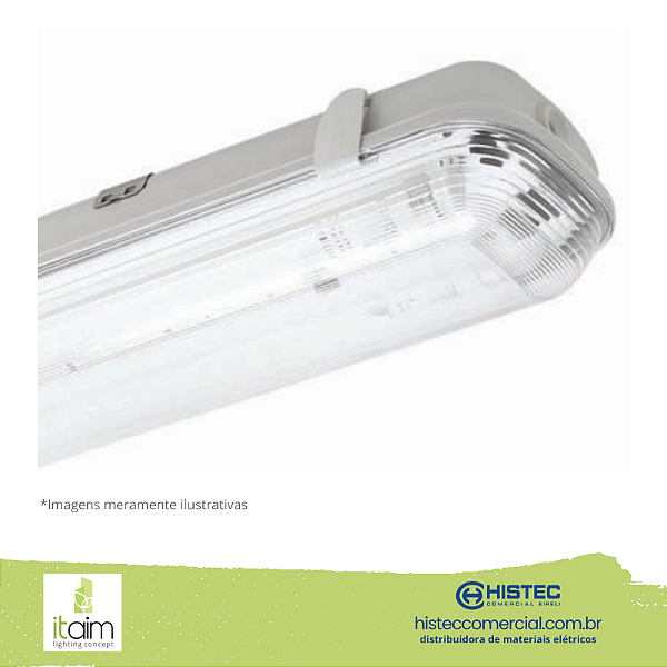 LUMINÁRIA HERMÉTICA 2x110W LPT-14 IP65 COM SOQUETES ITAIM