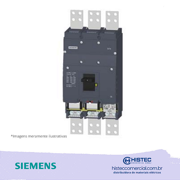 DISJUNTOR 3P SEM DISPARADOR 3VT4710-3AA30-0AA0 100KA SIEMENS