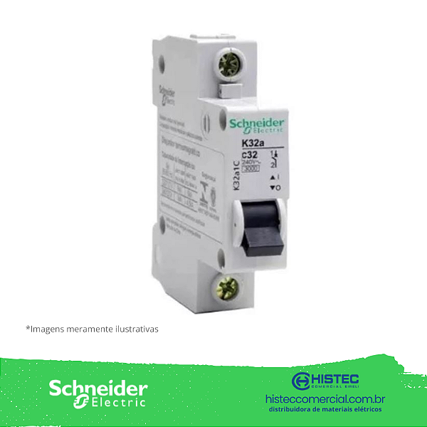 DISJUNTOR K32A1C40 1 POLO CURVA C 40A 6KA 220V SCHNEIDER