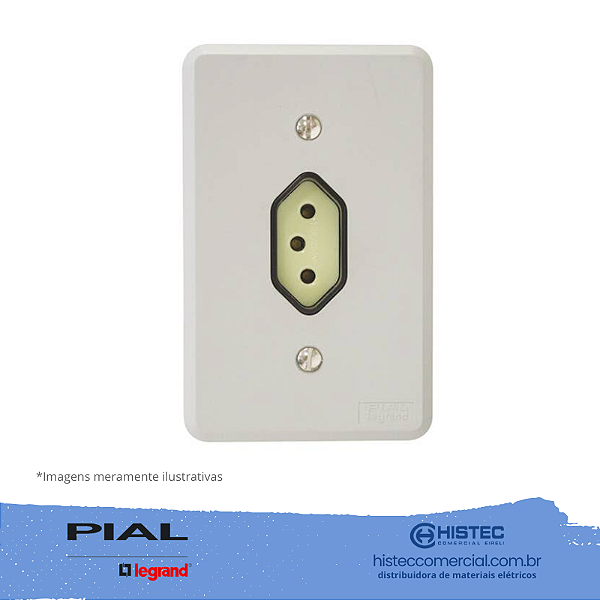 SILENTOQUE 054343 CONJUNTO TOMADA 2P+T 10A COM PLACA 4X2 PIAL