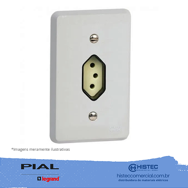 SILENTOQUE 054344 CONJUNTO TOMADA 2P+T 20A COM PLACA 4X2 PIAL