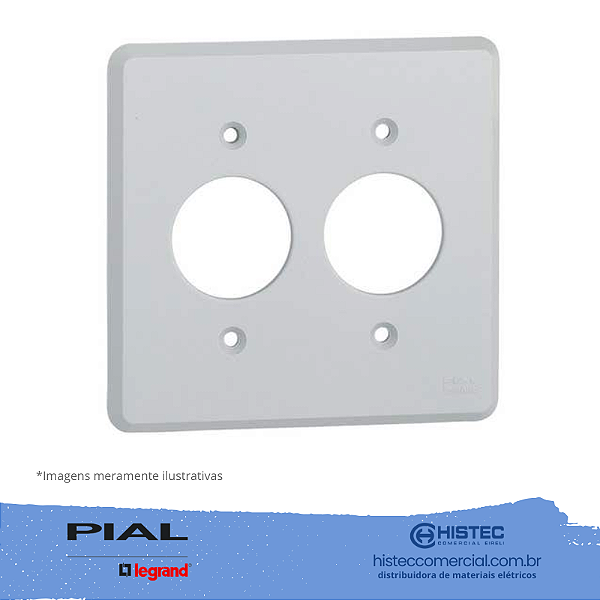 SILENTOQUE 8555 PLACA COM 2 POSTOS REDONDOS 4x4 PIAL