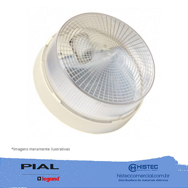 LUMINÁRIA REDONDA 100W E-27 BRANCA AQUATIC 60459 PIAL