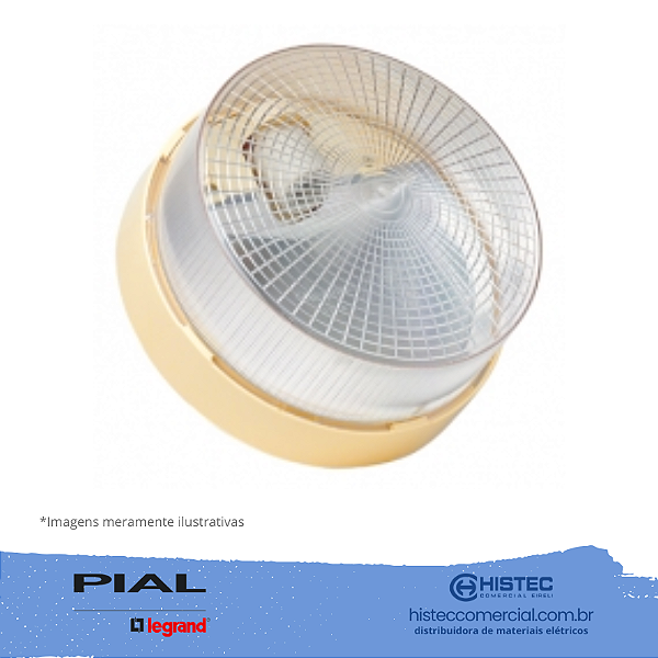 LUMINÁRIA REDONDA 100W E-27 MARFIM AQUATIC 60461 PIAL