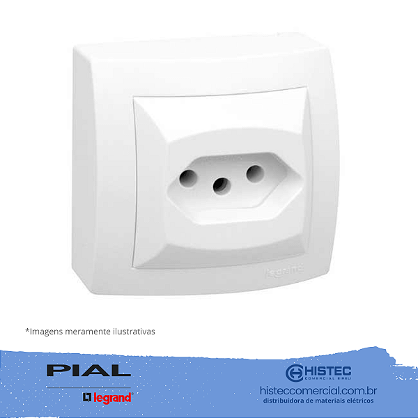 TOMADA 2P+T 10A NBR14136 PB SISTEMA X 675060 PIAL