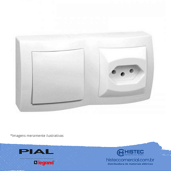 INTERRUPTOR PARALELO+TOMADA 2P+T 10A NBR14136 SISTEMA X 675064 PIAL