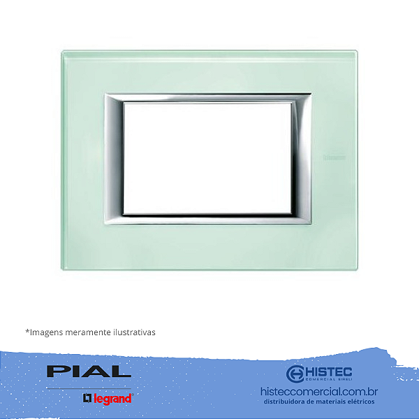 PLACA 4X2 VETRO KRISTALL AXOLUTE HA4803VKA PIAL