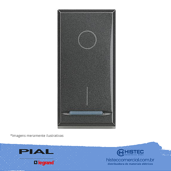 INTERRUPTOR BIPOLAR SIMPLES ANTRACITE AXOLUTE HS4002 PIAL