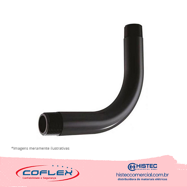 CURVA 90º PVC ROSCA PRETO 3" 2417 COFLEX
