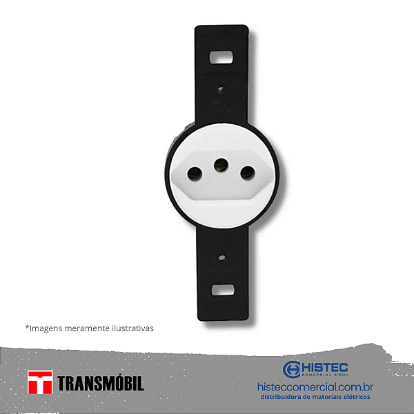 TOMADA CONDULETE 2P+T 20A 250V BRANCA 24075N NBR14136 TRANSMOBIL