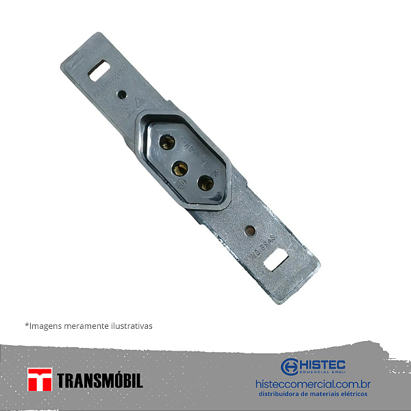 TOMADA HEXAGONAL CONDULETE 2P+T 10A 250V PRETA 15060 TRANSMOBIL