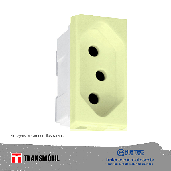 MÓDULO TOMADA 3P 20A 250V VERDE 25036 NBR14136 TRANSMOBIL