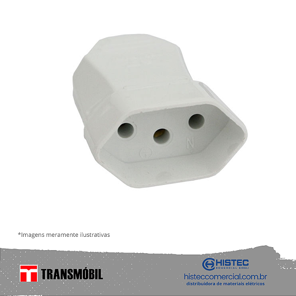 PLUG FEMEA 2P+T LINHA 20A BR REF 11217 NBR-14136 TRANSMOBIL