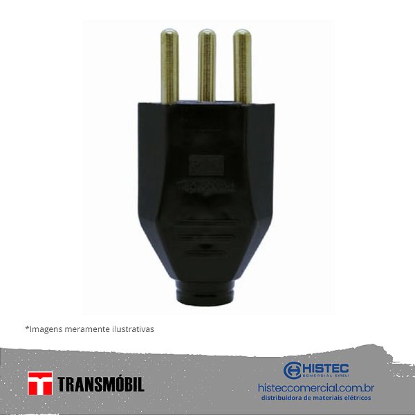 PLUG MACHO 2P+T LINHA 20A PT REF 11118 NBR-14136 TRANSMOBIL