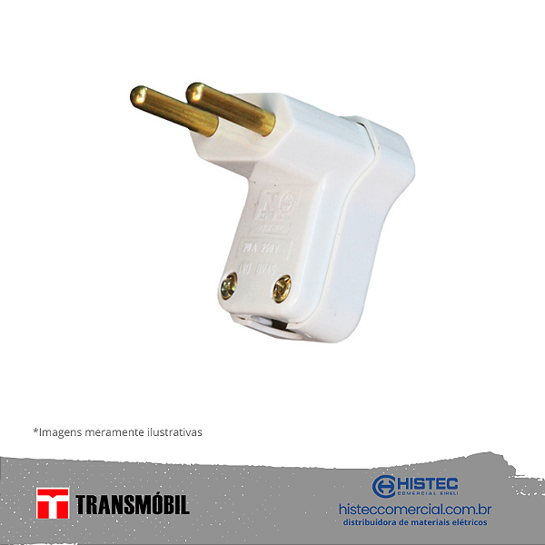 PLUG MACHO COM PRENSA CABO 2P 20A 250V BR 11104 TRANSMOBIL