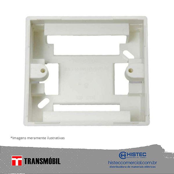 CAIXA 75X75X33MM SISTEMA "X" BRANCO CTX-02 TRANSMOBIL